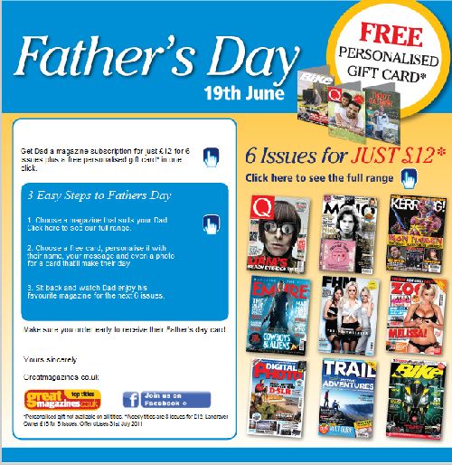 Father's Day Magazine Offers