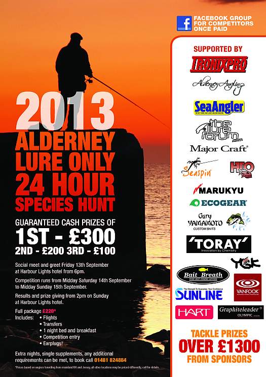 2013 Alderney Lure Only 24 Hour Species Hunt