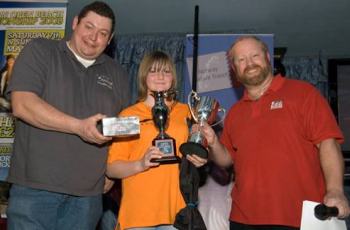 (Left To Right) Danny Moeskops, Alix Lyle (Junior Category Winner) and Barney Wright